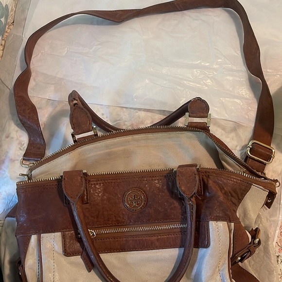 Tory Burch Leather Handbag Brown/Tan - Picture 7 of 8